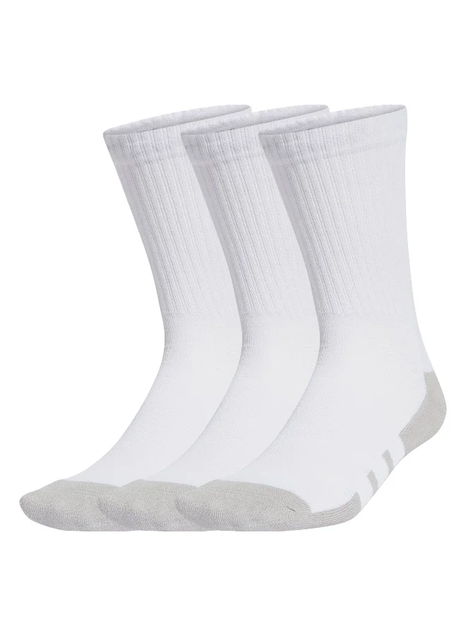 Adidas Adidas Ess Cc Crew 3P White Training Socks For Unisex 2 - 3.5