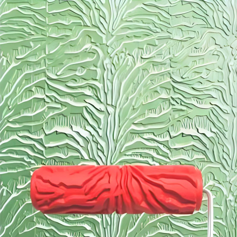 BANCOO 7"DIY Patterned Paint Roller | Decorative Art Texture Roller | Embossing Texture Rubber Roller Painting Supplies | Pattern Art Texture Tools for Household Wall Painting (BK325R) - Image 1
