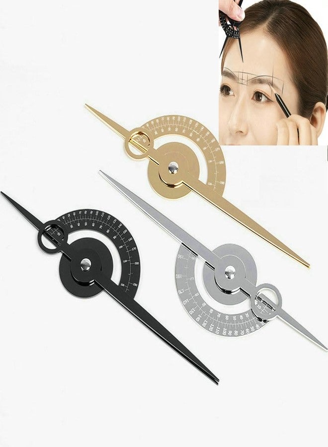 HOTWE Eyebrow Golden Ratio Caliper, Eyebrow Marking Ruler, Double Scale Sliding Gauge Tools for Eyeliner Lips Semi Permanent Makeup Tattooing (Black) - Image 1