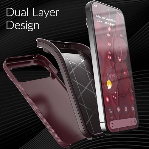 Crave Dual Guard for Google Pixel 9 Case and Pixel 9 Pro Case, Shockproof Protection Dual Layer Case for Google Pixel 9 and Pixel 9 Pro - Berry - Image 4