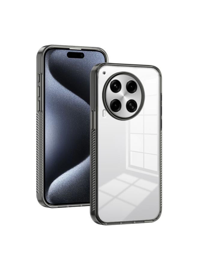 جراب هاتف TPU هجين شفاف مضاد للانزلاق لهاتف Tecno Camon 30 Premier (أسود)