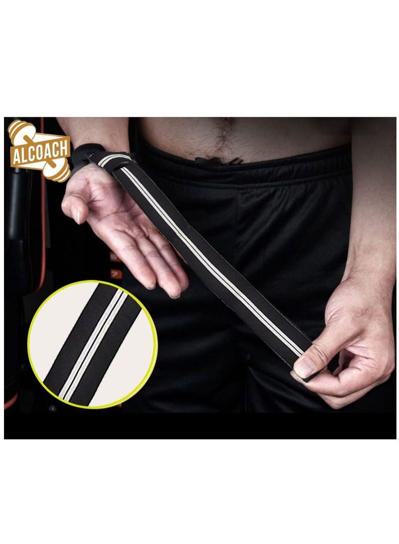 ALCOACH 2-Piece Weight Lifting Wrist Support Strap Set - Image 4