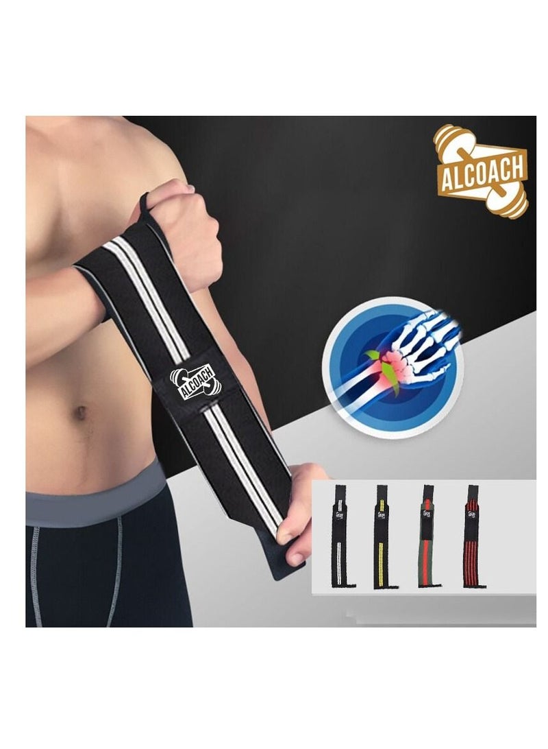 ALCOACH 2-Piece Weight Lifting Wrist Support Strap Set - Image 3