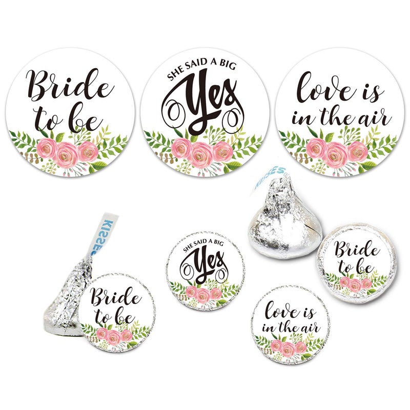 180 Floral Chocolate Label Stickers Bridal Shower Party Favors Bride to Be Hershey Kisses Stickers Bachelorette Party Wedding Bridal Shower Party Decor Decorations
