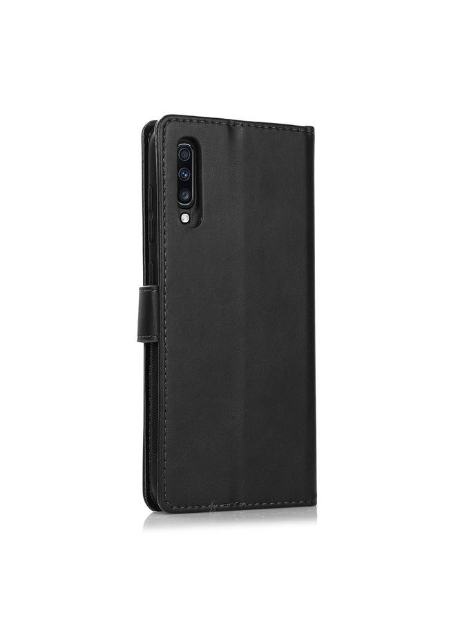 اس-توب جراب لهاتف Samsung Galaxy A70 من جلد العجل 2 في 1، غطاء خلفي مغناطيسي قابل للفصل، جراب جلدي أفقي قابل للطي مع حامل وفتحات للبطاقات ومحفظة وإطار للصور - Image 3