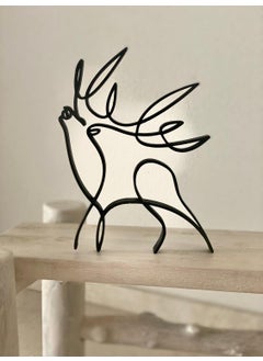 EROTNGO EROTNGO Minimalist Horned Deer Statue Home Decor Shelf Sitter and Tabletop Figure Ideal for Gifts and Christmas  - Image 1