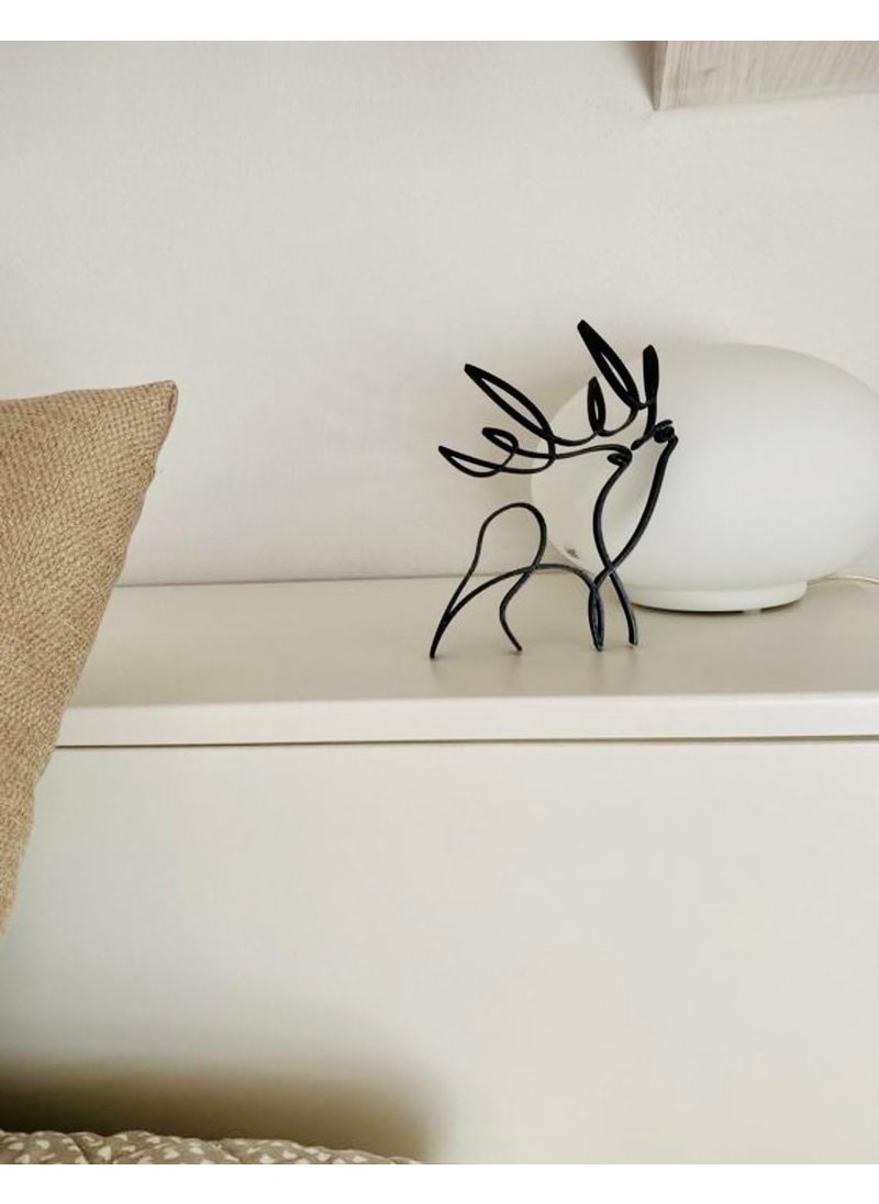 EROTNGO EROTNGO Minimalist Horned Deer Statue Home Decor Shelf Sitter and Tabletop Figure Ideal for Gifts and Christmas  - Image 5