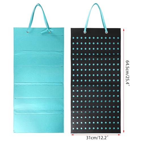 JUXYES Shoe Charms Organizer Wall Hanging Collection Holder with 216 Holes, Portable Decorative Croc Charms Display Hanging Decoration Storage Organizer - Image 2
