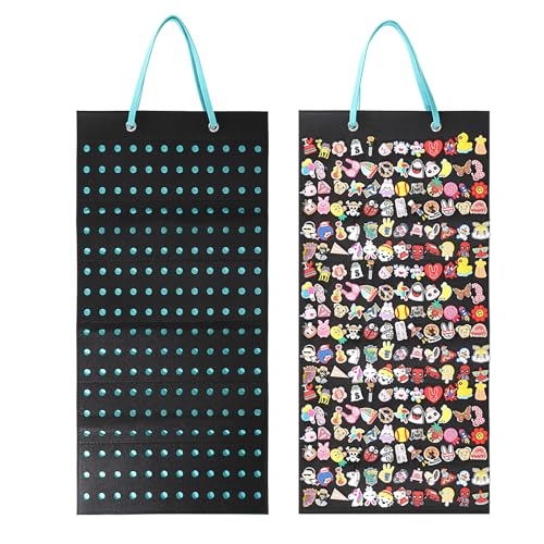 JUXYES Shoe Charms Organizer Wall Hanging Collection Holder with 216 Holes, Portable Decorative Croc Charms Display Hanging Decoration Storage Organizer - Image 1