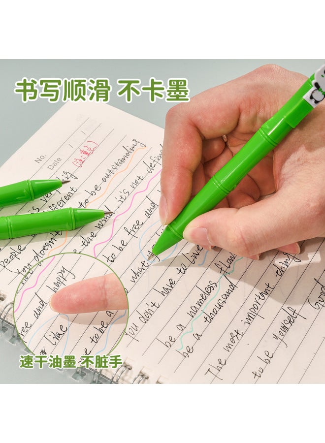 HELPS Panda Bamboo Press Pen Creative Student High Color Value Gel Pen 0.5 Bullet Office Signature Black Pen - Image 2