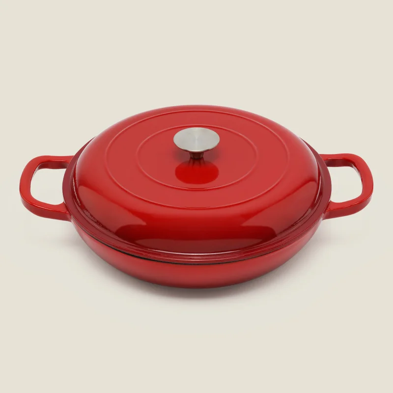 Simply Kitchen Cast Iron Braiser 30cm Ombre Red