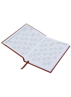 FIS Fis 2025 A5 Diary,Gold Corners,English Vinyl 1Side Padded Brown -FSDI22E25BR  - Image 3
