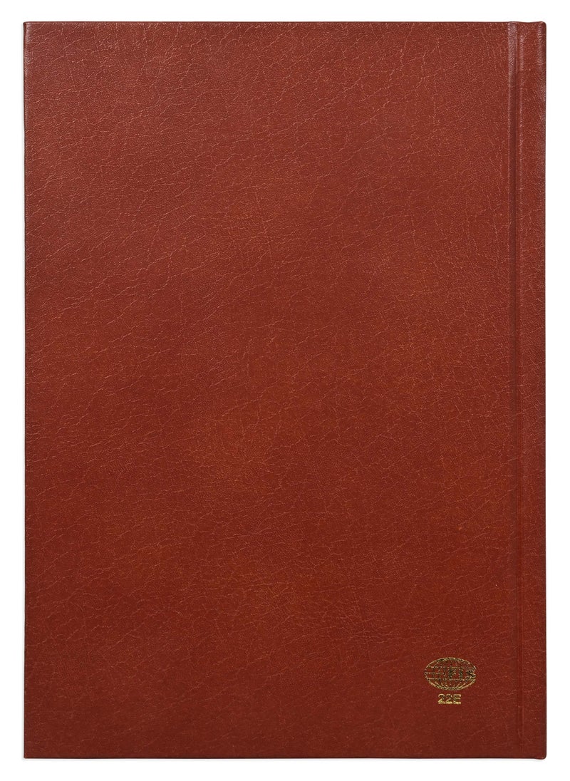 FIS Fis 2025 A5 Diary,Gold Corners,English Vinyl 1Side Padded Brown -FSDI22E25BR  - Image 5
