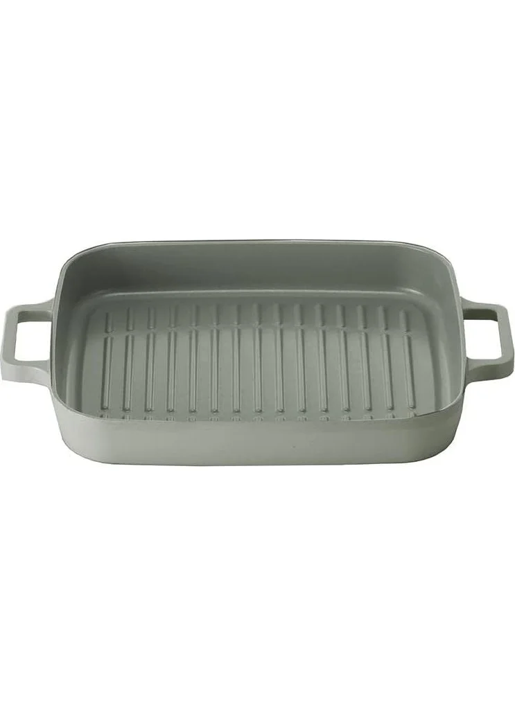 Sumeno Fika Rectangular Aluminum Grill Pan 28CM Gray