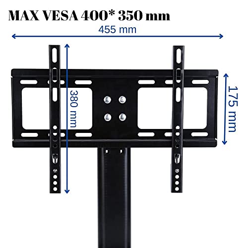 Gadget Wagon 26-42" LED TV Desk Mount Table top Stand Base with Bracket, Tempered Glass Base - Image 2