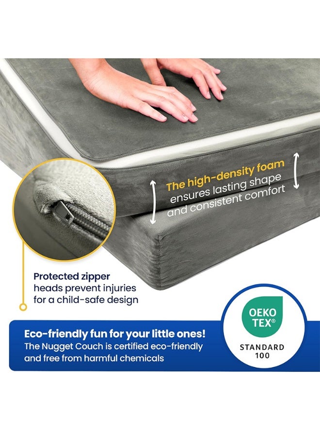 شو وو أريكة أطفال (12 قطعة)، سرير كرسي أطفال قابل للتعديل، أريكة بذراعين ناعمة للأطفال، كرسي استرخاء قابل للسحب، سرير أريكة لعب قابل للتحويل للأطفال، كرسي استرخاء مريح للأطفال، مجموعة ألعاب مقسمة للأطفال - Image 3