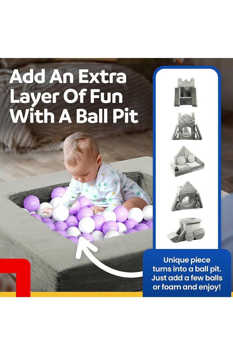 شو وو أريكة أطفال (12 قطعة)، سرير كرسي أطفال قابل للتعديل، أريكة بذراعين ناعمة للأطفال، كرسي استرخاء قابل للسحب، سرير أريكة لعب قابل للتحويل للأطفال، كرسي استرخاء مريح للأطفال، مجموعة ألعاب مقسمة للأطفال - Image 2