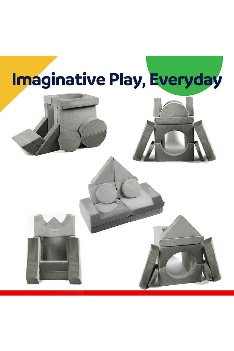 شو وو أريكة أطفال (12 قطعة)، سرير كرسي أطفال قابل للتعديل، أريكة بذراعين ناعمة للأطفال، كرسي استرخاء قابل للسحب، سرير أريكة لعب قابل للتحويل للأطفال، كرسي استرخاء مريح للأطفال، مجموعة ألعاب مقسمة للأطفال - Image 4