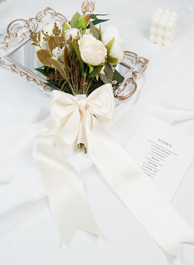 Delite Ribbons Multi-Purpose 3 inch Double Side Satin Ribbon Roll of 10 Meters for Parties Decorations, Christmas, Diwali, Invitation Card, Gift Wrapping, and Craft, Project Work (Ivory) - Image 3