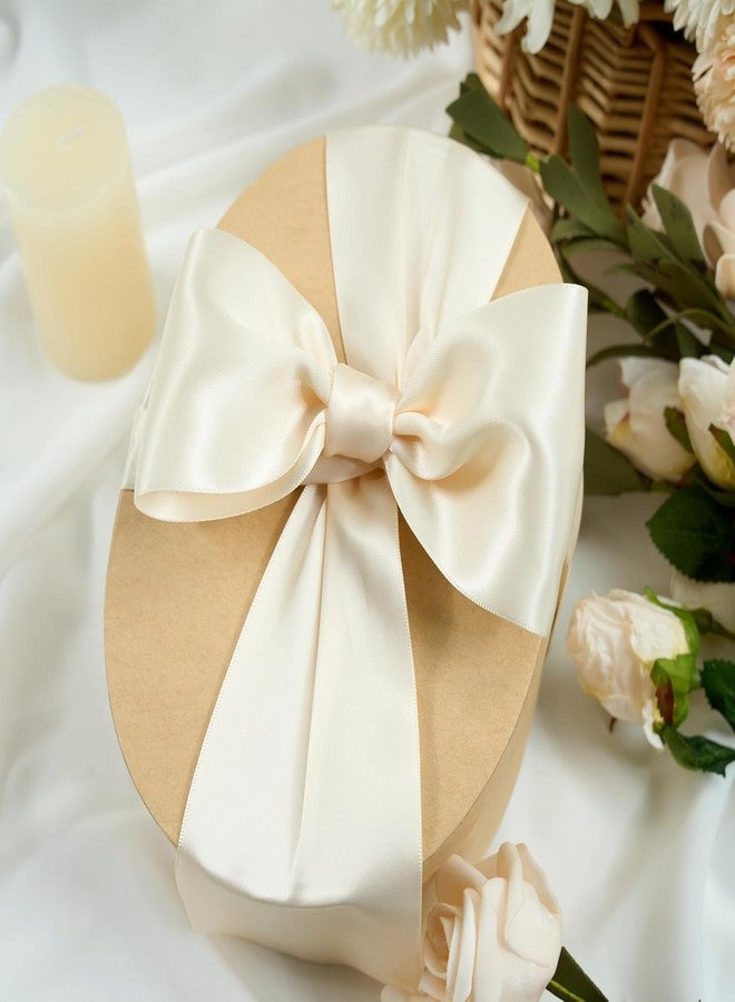 Delite Ribbons Multi-Purpose 3 inch Double Side Satin Ribbon Roll of 10 Meters for Parties Decorations, Christmas, Diwali, Invitation Card, Gift Wrapping, and Craft, Project Work (Ivory) - Image 2