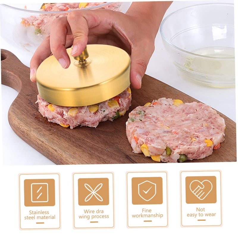 304 Stainless Steel Burger Patty Press Maker Non Stick Round Hamburger Mold for Grilling Home Cooking - Image 5