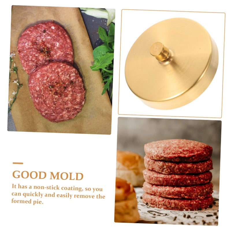 304 Stainless Steel Burger Patty Press Maker Non Stick Round Hamburger Mold for Grilling Home Cooking - Image 4