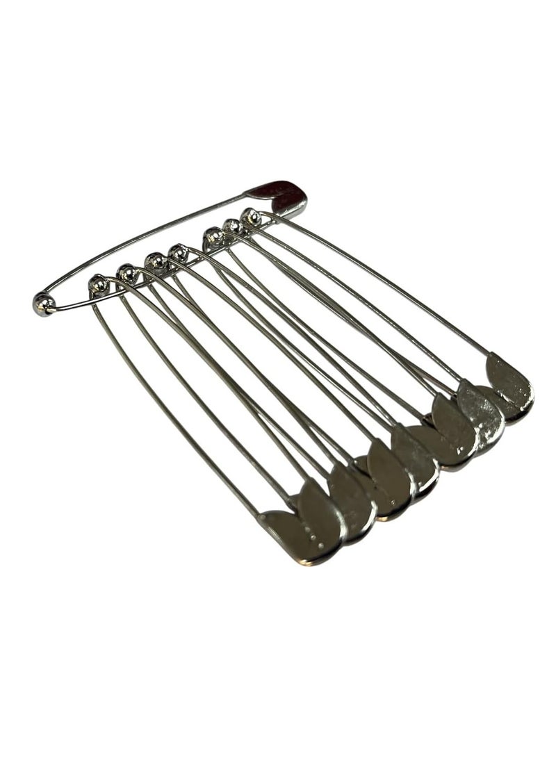 مملكة الإكسسوارات دبابيس أمان من أكسسورايز كينغدوم، دبابيس متينة من الفولاذ المقاوم للصدأ للملابس | 36 قطعة (فضية، حجم صغير (عبوة من 3 قطع)) - Image 2