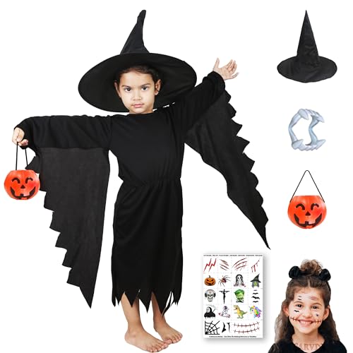 Sarvda Halloween Dress for boys girls kids and adults Bat Dress with Addons : 5 Years-6 Years,black,fabric - Image 1