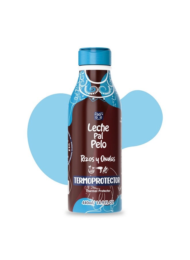Leche Pal Pelo Thermal Hair Protector for Curly & Wavy with Aloe Vera, Coconut Milk, Provitamin B - Leave-in Treatment - Hydration & Frizz Control - 14.9 Oz - Image 1