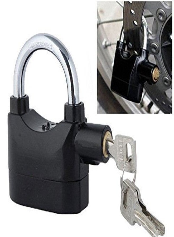 SEASPIRIT Zink Alloy Finish Anti Theft System Security Pad Lock with Smart Alarm Lock with Siren Motion Sensor for Home | Office | Cycle (Black) - Image 2
