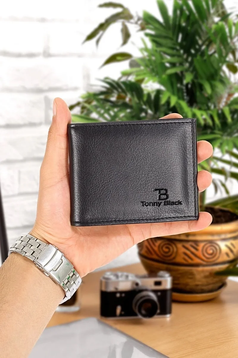 tonny black Original Men's Special Gift Boxed Set of 2 Luxury Series Gift Accessory Box Dowry Wedding Groom Set for Father Stylish Classic Leather Belt and Wallet Set
