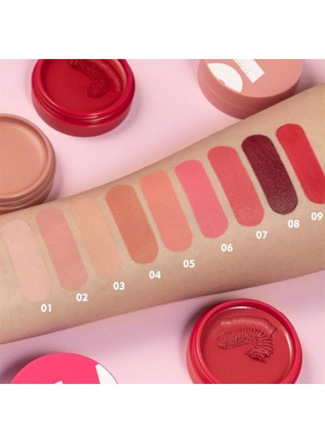 بوداير 2 قطع من أحمر الخدود كريمي، 4 ألوان عالية الصبغة، أملس وقابل للبناء، أحمر خدود بمظهر طبيعي طويل الأمد (اللون 05+07) - Image 4