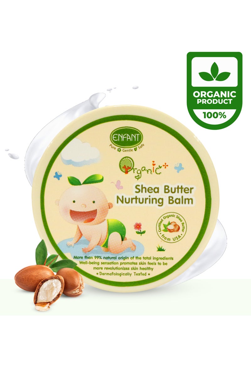 Enfant Organic Plus Shea Butter Nurturing Balm Shea Butter Balm, Nourishing Body Moisturizer For Rough, Dry Skin Baby Shea Butter Nurturing Balm 30G Dermatologically Tested - Image 1
