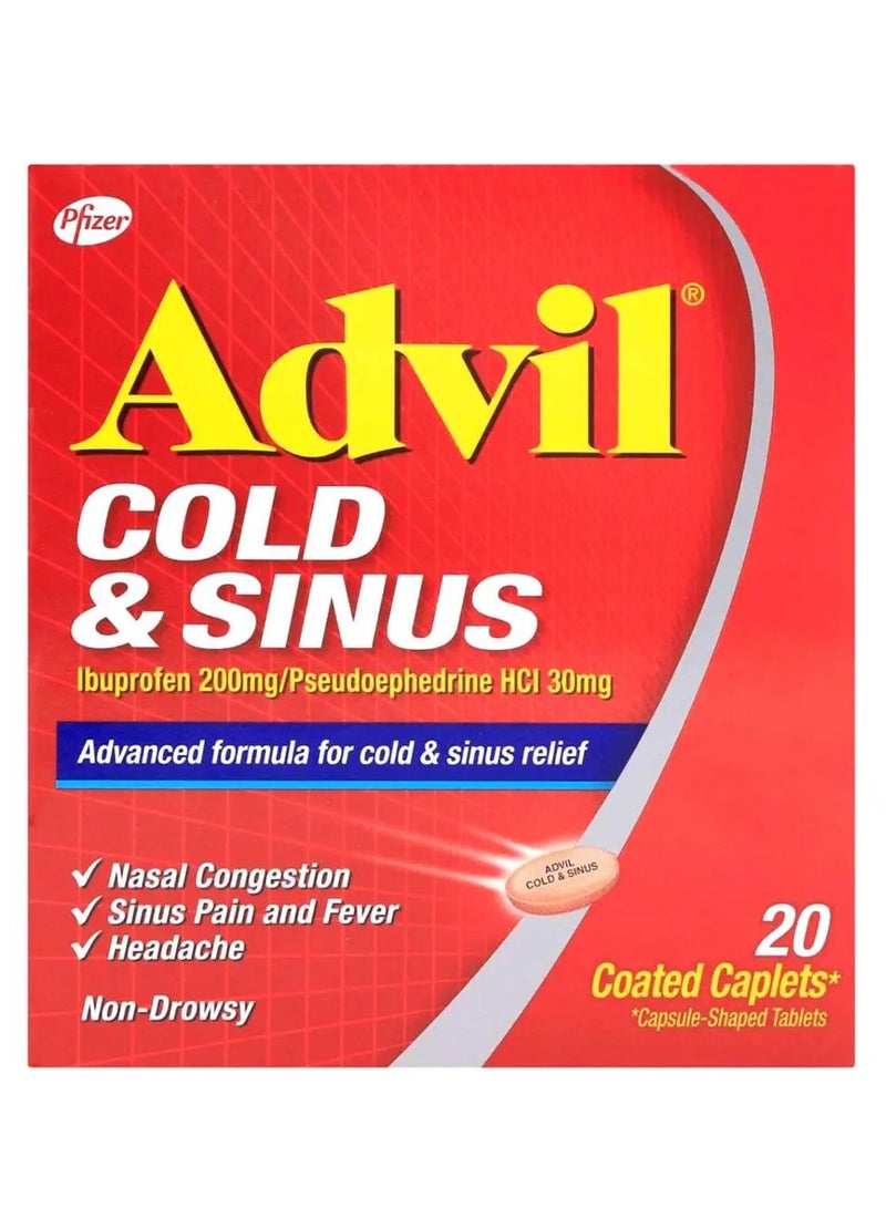 Advil Pack Of 2 Advil Cold And Sinus Caplet 20pcs - Image 3