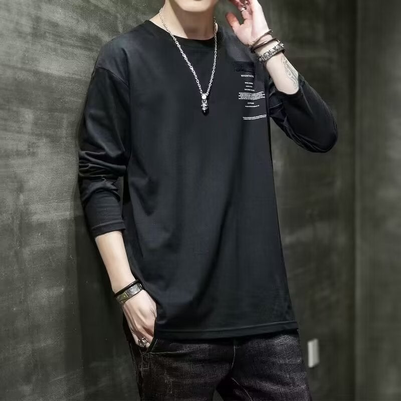Crocodile Gray T-Shirt Men'S Long-Sleeved T-Shirt Trendy Top Clothes Winter New Bottoming Shirt Casual Men'S T-Shirt - Image 3