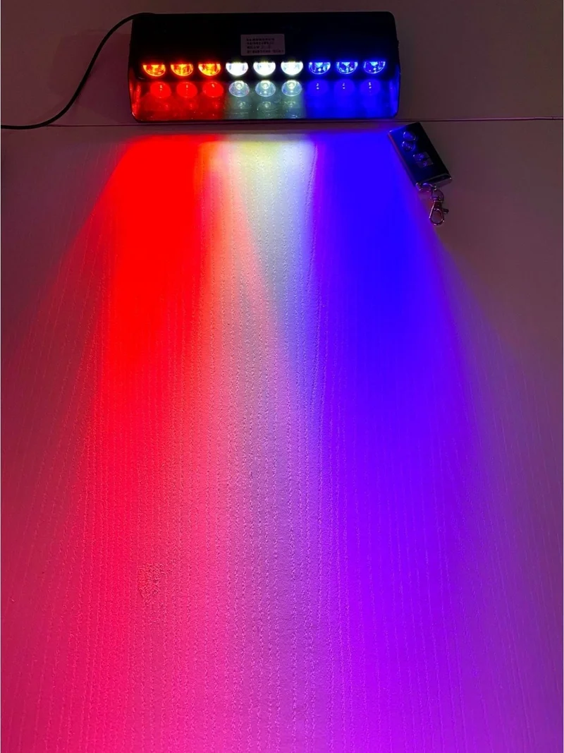 NKT GROUP 9 Led Car Cigarette Lighter With Input Suction Cup Blue Red White Flash LED