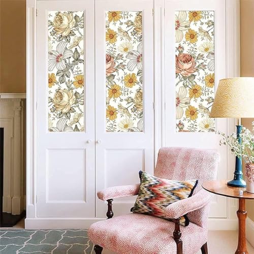Blooming Wall Multicolor Peony Daisy Peel and Stick Wallpaper Self Adhesive Wall Mural Wall Decor, 14.5 Square Ft/Roll - Image 5