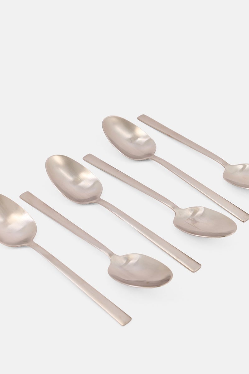 Bebe Home 6 Pcs Stainless Steel Dinner Spoon Set, Silver - Image 3