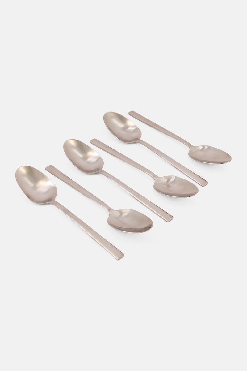 Bebe Home 6 Pcs Stainless Steel Dinner Spoon Set, Silver - Image 2