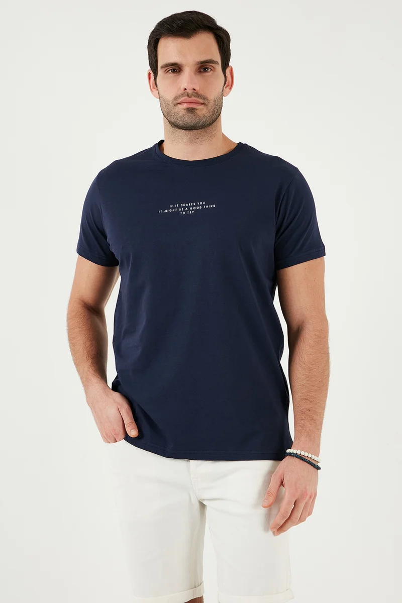 Buratti Cotton Slim Fit Crew Neck T Shirt Men's T Shirt 541IFIT