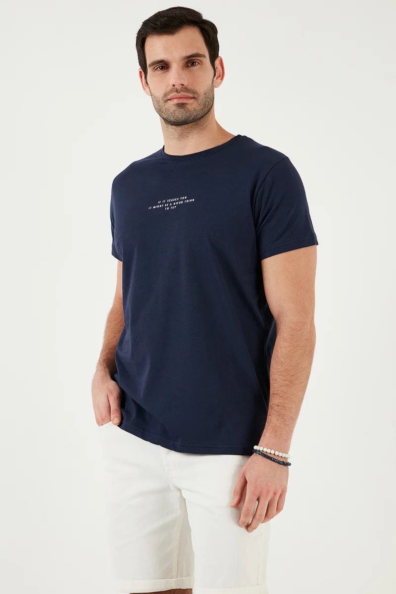 Buratti Cotton Slim Fit Crew Neck T Shirt Men's T Shirt 541IFIT