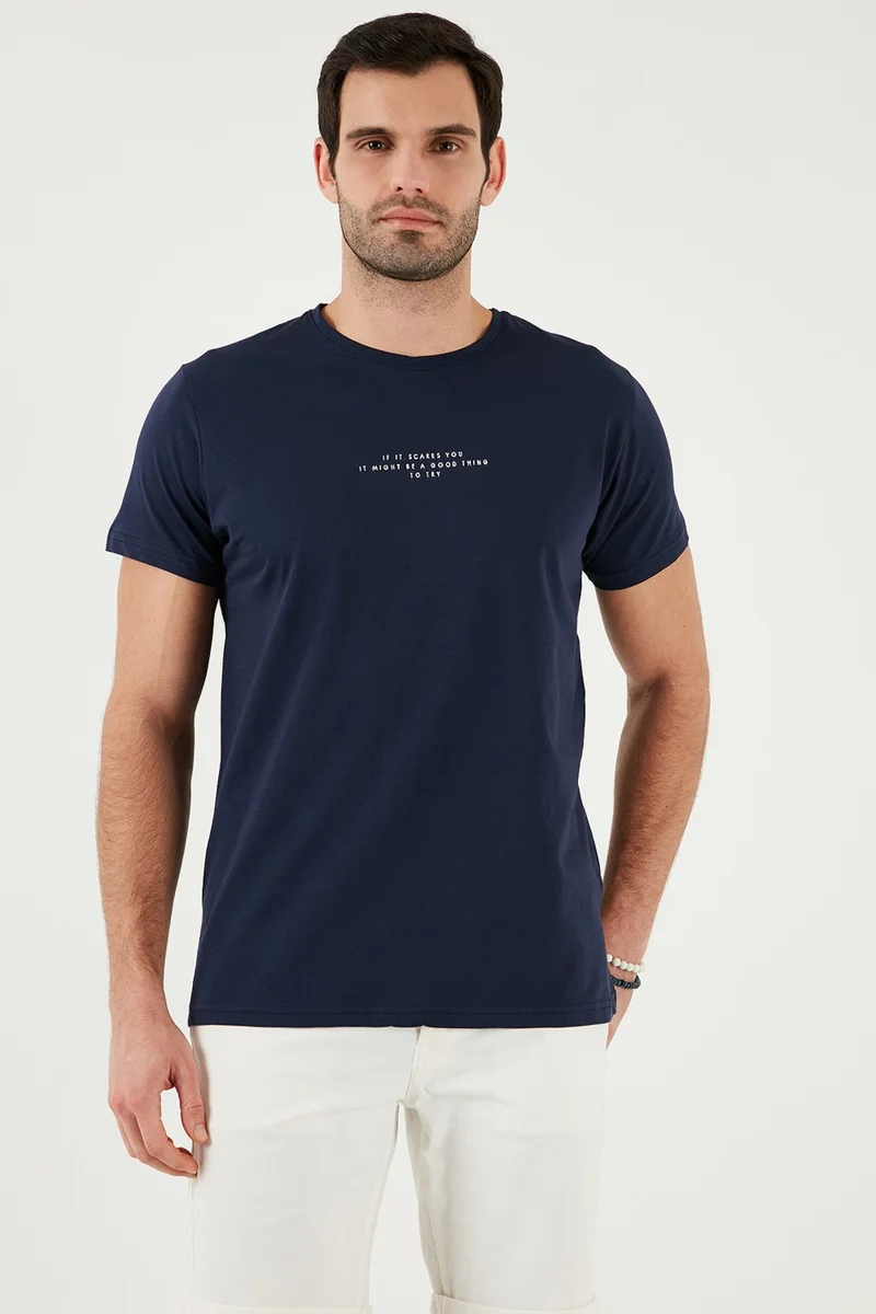 Buratti Cotton Slim Fit Crew Neck T Shirt Men's T Shirt 541IFIT
