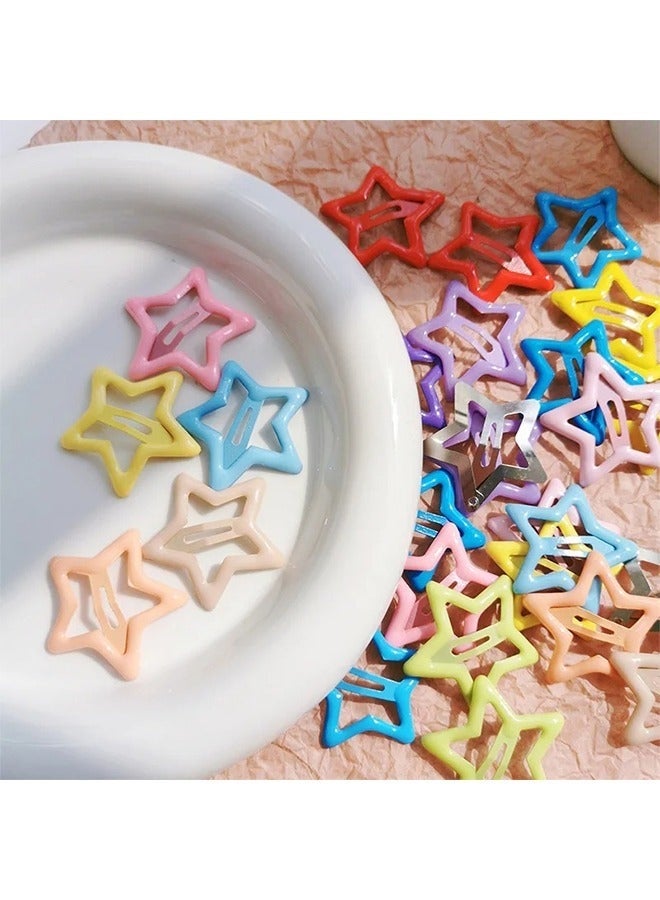 GlamKit 27-piece set of colorful star hair clips, cute hair accessories for girls and children, candy-colored hair clips (random colors) - Image 3