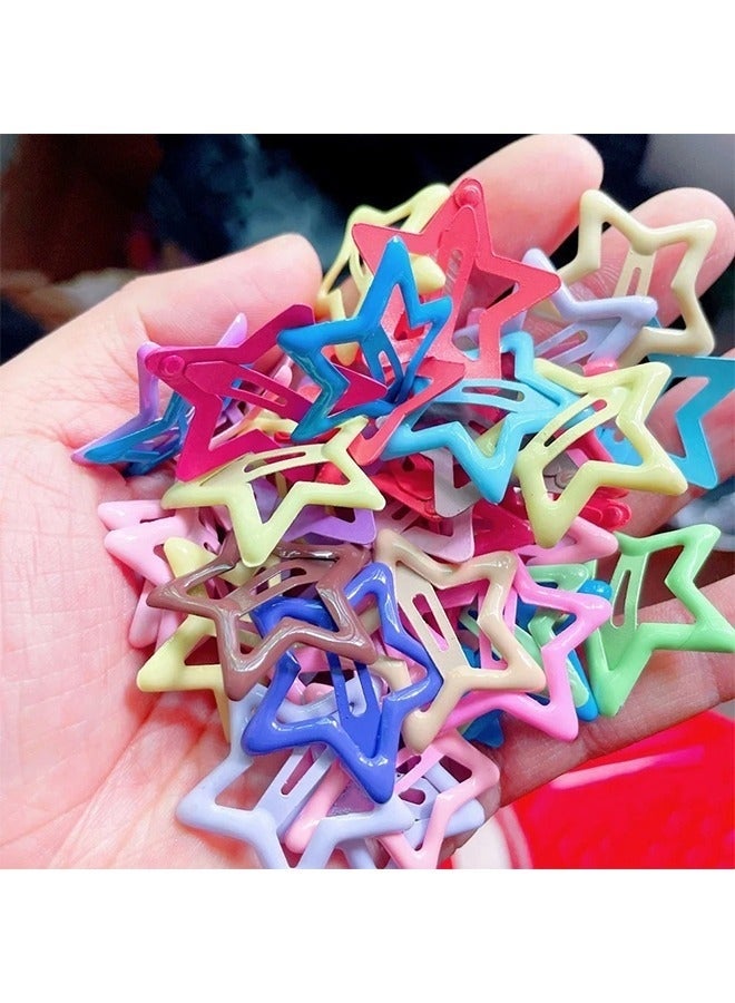 GlamKit 27-piece set of colorful star hair clips, cute hair accessories for girls and children, candy-colored hair clips (random colors) - Image 5