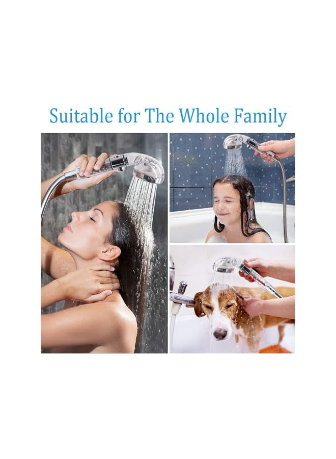 The Bros Ionic Shower Head,Filter Shower Head,3 Spray Adjustable Handheld Shower High Pressure Filter Shower,Handheld Shower Filter for Hard Water Bathroom Fixtures,Contain Extra Mineral Balls 1 Package - Image 2