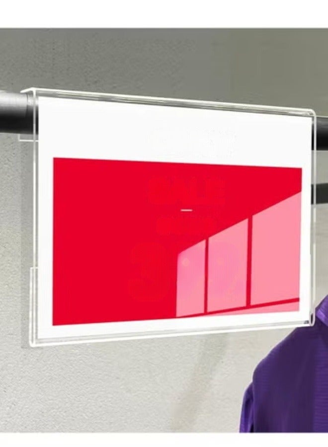 Eckek  Acrylic Sign Holder Price Tag Displays Sign Holder Ads Display Stand for Retail Store Clothing Price - Image 2