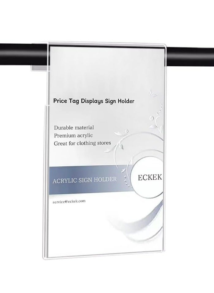 Eckek  Acrylic Sign Holder Price Tag Displays Sign Holder Ads Display Stand for Retail Store Clothing Price - Image 1