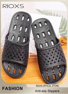 RIOXS Slippers For Men Women,Quick Drying Shower Slippers With Drainage Holes,Soft Comfortable Slippers,Unisex Flat Sliders,Non-Slip Bath Slippers,For Indoor Outdoor Poolside Use  - Image 3
