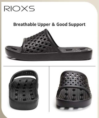 Slippers For Men Women, Quick Drying Shower Slippers With Drainage Holes, Soft Comfortable Slippers, Unisex Flat Sliders, Non-Slip Bath Slippers, Bathroom Slippers For Indoor Outdoor Poolside Use, Lightweight Dorm Home Slide Sandals - view 5