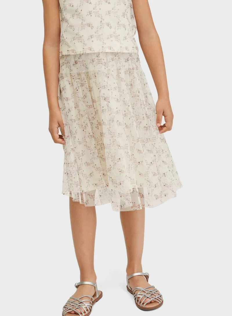 MANGO Kids Printed Skirt